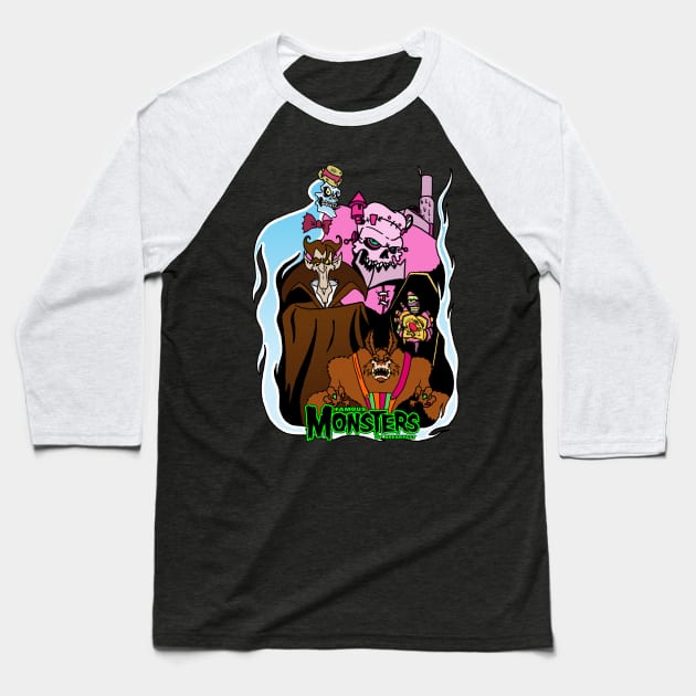 Famous Monsters of Breakfast Baseball T-Shirt by Tom Krohne